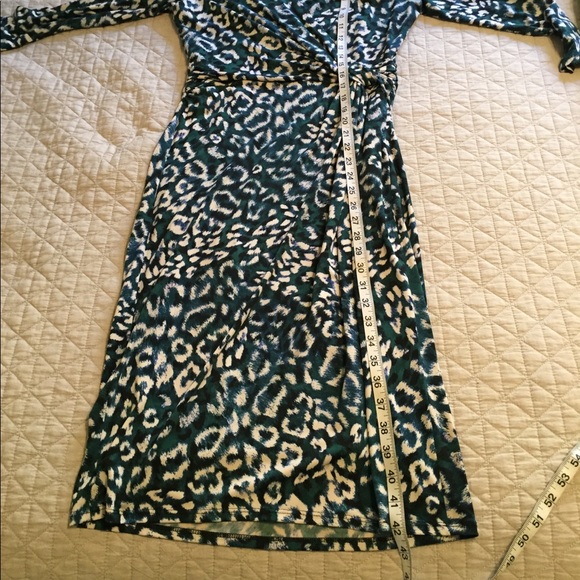 Anne Klein green animal print dress - Picture 4 of 5
